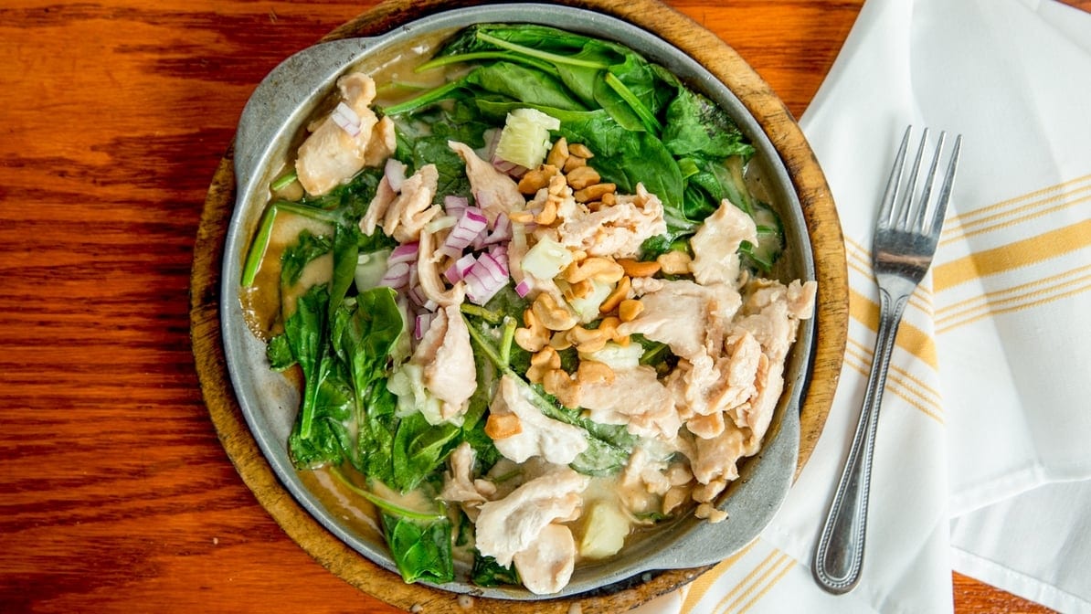 Sizzling Spinach.
